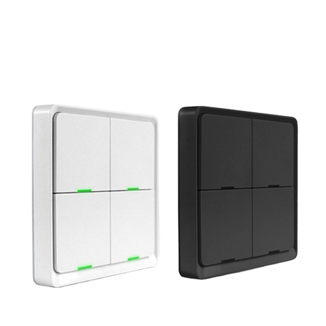 Zemismart 4 Gang Tuya Zigbee Wireless Switch Battery Power Sticker Smart Life App Control Scene Control Home Devices