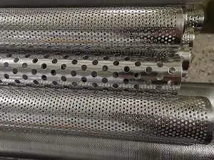 Ss316/316l 304 Roestvrij Staal Geperforeerde Metalen Buis Cilinderfilter Geperforeerde Buizen