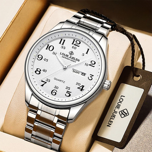 Montres en gros étanches 3 ATM, 40,5 mm, lumineuses, à grands chiffres, à quartz, pour personnes âgées et couples - Product Image 1
