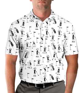 Logotipo personalizado Sublimación Rendimiento de lujo Tallas grandes Deportes al aire libre de los hombres Golf para Polo Ropa de golf transpirable de secado rápido - Product Image 6