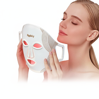 Masque facial LED en silicone REDSKY à porter sur le visage avec sangle réglable, thérapie photonique par lumière rouge 630nm 830nm 415nm
