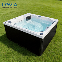 Bain à remous extérieur de luxe en acrylique USA avec système de contrôle intelligent Balboa pour jardin, OEM