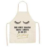 Tablier à motif de cils cuisine femmes adulte maison cuisine cuisson nettoyage tabliers bavoirs Extension de cils outils de maquillage