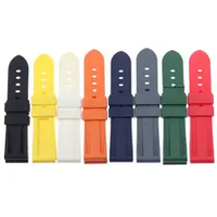 Bracelet de montre sportif en caoutchouc imperméable et respirant en silicone 22 24 26mm avec boucle à aiguille