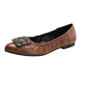 Y <span class=keywords><strong>scarpe</strong></span> basse da <span class=keywords><strong>donna</strong></span> con fibbia quadrata da <span class=keywords><strong>43</strong></span> Plus Size a punta singole morbide con piedi larghi da <span class=keywords><strong>donna</strong></span> - Product Image 4