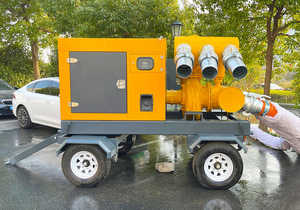 Pompe centrifuge à vide poussé stable et performante pour le transport mobile de boues et d'eaux usées, pompe à eau motorisée - Product Image 6
