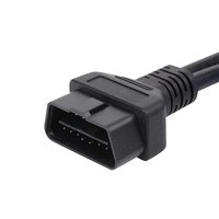 OBD 16Pin macho Molex 12Pin macho OBD2 DIY lector de código de programación Cable de encendedor de cigarrillos interfaz VGA diagnóstico OBD 16 Pin