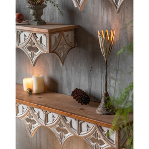 European Antique <strong>Wood</strong> Wall Mounted Storage <strong>Shelves</strong> for Home Hotels Living Room Home Decor Accessories Wholesale 2025 - Product Image 3