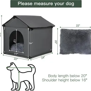 Piccolo cuscino morbido impermeabile staccabile per animali domestici tenda isolata quattro stagioni rifugio sicuro per cani gatti solido Cat House letto - Product Image 3
