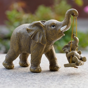 new <strong>swing</strong>, elephant home outdoor garden ornaments, balcony decoration, festival gifts - Product Image 2