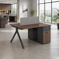 Meuble de bureau modulaire extensible et portable, populaire et en promotion, avec cloisons de séparation pour poste de travail 2-6 personnes, en bois