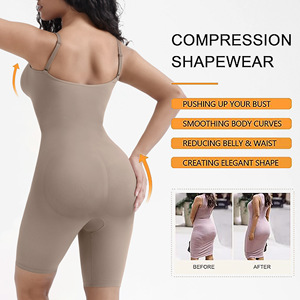 Women Adjustable Sexy U-back Faja Shapewear Butt LIft One Piece Shaper Slim High Support Tummy Control <strong>Bodysuit</strong> - Product Image 3