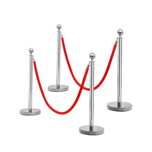 Trafic route barrière en acier inoxydable tapis rouge cordes file d'attente support velours corde stanchion contrôle des foules <span class=keywords><strong>Barricade</strong></span> - Product Image 2