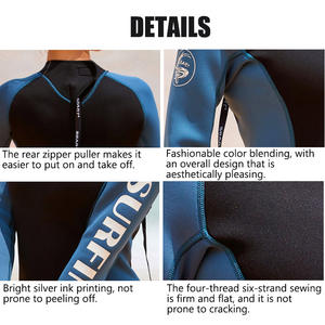 Özel 2Mm kadınlar bahar yaz neopren sörf balıkçılık yüzme dalış dalış elbisesi uzun kollu giyim Wetsuit - Product Image 3
