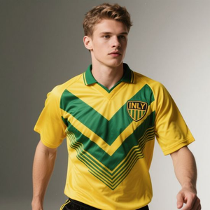 Kaos Olahraga Custom Light Sport Original Dry Fit Retro Soccer Jersey dengan Kerah Unisex - Product Image 2