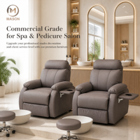 Canapé inclinable électrique hydraulique en cuir de luxe au design moderne pour la maison, les salons de beauté, les salons de coiffure et les spas