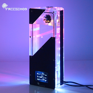 컴퓨터 수냉 쿨러 탱크 저수조 내장형 온도계 및 유량 센서 표시기. BOX-ZNSX - Product Image 1