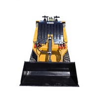 T460 Mini Skid Steer Loader Lebar Bucket 1050mm Jarak Bebas dari Tanah 157mm Compact Track Loader untuk Kebun Buah dan Kebun Anggur