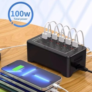 Estación de Carga <span class=keywords><strong>USB</strong></span> de Escritorio Multifunción de 100W y 20 Puertos para Teléfonos Inteligentes, Tabletas, <span class=keywords><strong>C</strong></span>ámaras, Auriculares - Product Image 2