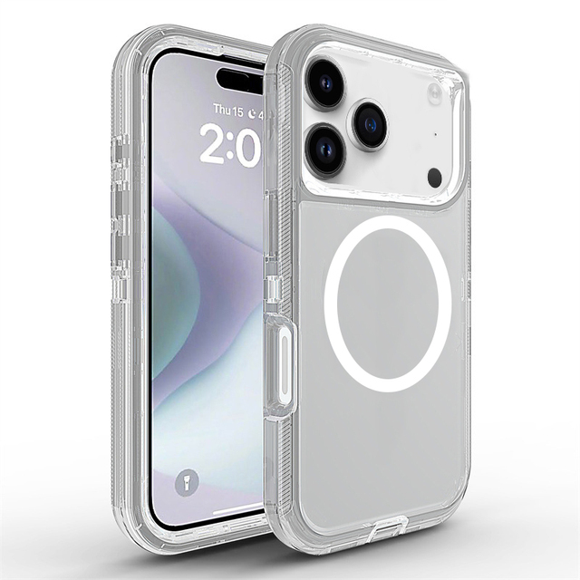 Hybrid TPU PC Magnetic Cover Shockproof Cell Phone Case for iPhone 17 AIR 16 Pro Max 15 14 13 Mobile Phone Accessories