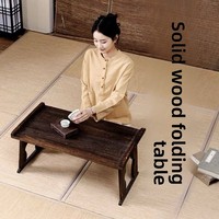 Nouvelle petite table à thé pliable en bois massif de style chinois, design moderne et minimaliste pour salons de thé, balcons, salons