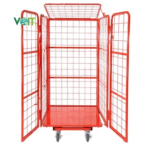 Cage de chariot robuste en acier de stockage de transport logistique industrielle - Product Image 1