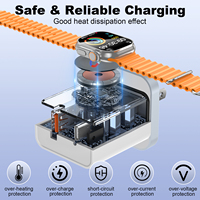 Cargador de Pared Rápido GaN 20W 1A1C PD de HNT OEM al por Mayor para Reino Unido/EE. UU./UE, Compatible con Apple Watch con Carga Inalámbrica Magnética y Protección Contra Incendios