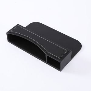 Organisateur de bureau luxueux noir en cuir PU, ensemble d'accessoires de bureau, tapis de bureau, dispositif de rangement de dossiers - Product Image 4