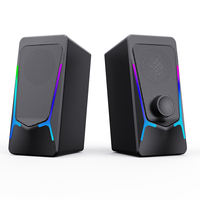 Altavoz USB 2.0 para Computadora Portátil y de Escritorio, Sonido de Alta Calidad, Altavoces USB Multimedia para PC con Luces