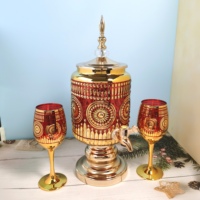 Ensemble de pichets en verre réutilisables de grande capacité, design européen fait à la main, couleur personnalisable, boîte cadeau pour les fêtes, jus, boissons