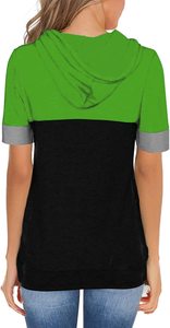 Fitspi top da <span class=keywords><strong>donna</strong></span> vestiti estivi felpe con cappuccio per camicie da <span class=keywords><strong>donna</strong></span> camicette Casual a maniche corte - Product Image 2