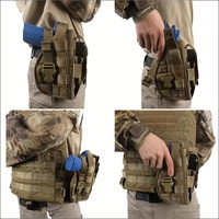Holster tactique Molle Stealth à extraction rapide, dissimulé, pour la sécurité CS, le combat, la légitime défense, le tir, la chasse, l'entraînement