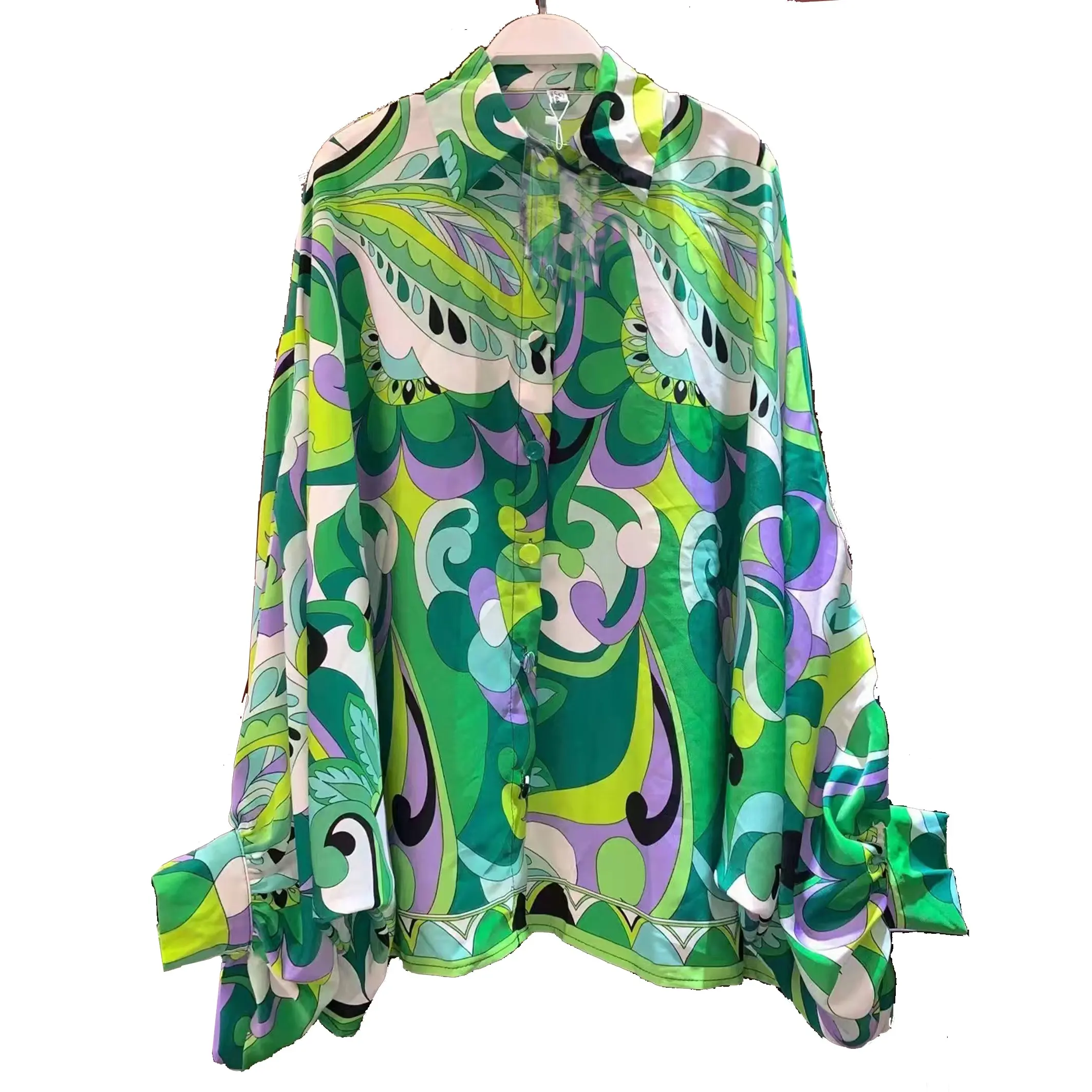 New Arrivals Luxury Women Fashion Batwing Sleeve Elegant Shirts Printed Blouses And Tops
