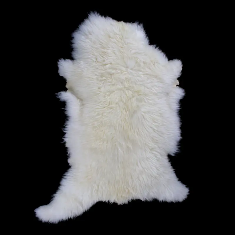 Luxury cream sheep hide long hair fluffy eco friendly large Australian sheep skin