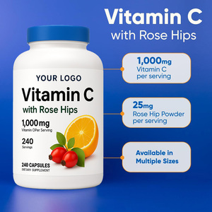 <span class=keywords><strong>Vitamin</strong></span> <span class=keywords><strong>C</strong></span> Potensi Tinggi dengan Kapsul Rose Hips <span class=keywords><strong>1000mg</strong></span> Per Sajian Non GMO Bebas Gluten 240 Kapsul - Product Image 3