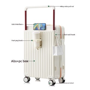 Valise moderne à code, avec poignée large, ouverture frontale, mécanisme rotatif, roulettes pivotantes et compartiment pour <span class=keywords><strong>bagage</strong></span> à main - Product Image 4