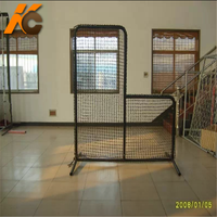 Usine!! Écran de sécurité de cage de frappe de baseball en HDPE L filet de tangage avec roues, filet de baseball en polyéthylène filet de clôture