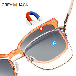 Gafas de sol Greyjack para mujer, montura de acero inoxidable, lentes TAC, polarizadas magnéticas, protección anti UV, juego de espejos de verano - Product Image 1