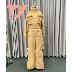 TUOYI Vêtements pour femmes Pantalon <span class=keywords><strong>cargo</strong></span> ample Veste polaire Baggy <span class=keywords><strong>Cargo</strong></span> Pantalon de survêtement pour femmes <span class=keywords><strong>Cargo</strong></span> Pour <span class=keywords><strong>Femme</strong></span> - Product Image 1