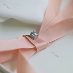 Bague de fiançailles solitaire Dylam Luxury Cz 5A, pierre principale en diamant, argent sterling 925, trèfle à quatre feuilles, bague de mariage pour femmes - Product Image 4