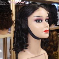 Peluca con Cierre 4x4 de Textura Ondulada Suelta, Cabello Virgen Brasileño, 250% de Densidad, Longitud Media, Tejido Natural Transparente SDD de Guangdong