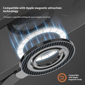 調整可能な金属電話リングキックスタンドスマートトラッキング対応MagSafeアクセサリーiPhone 16 Pro Maxシリコーンループ用 - Product Image 5