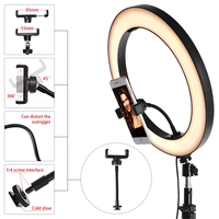 Anneau lumineux LED dimmable 336 LED, 3 couleurs (2900K-5600K), avec trépied et support pour appareil photo, pour photographie en studio