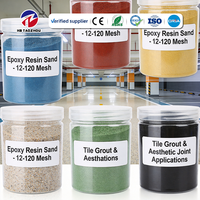 Sable époxy coloré écologique (7-120 Mesh), antidérapant et résistant à l'usure, disponible en plusieurs couleurs pour les joints de sol et la décoration des allées.