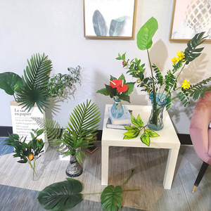 Fausse perruque et <span class=keywords><strong>tige</strong></span> de fruits verts bon marché, 12 pièces, fausses Branches d'arbre d'olive avec feuilles, décoration de la maison - Product Image 5