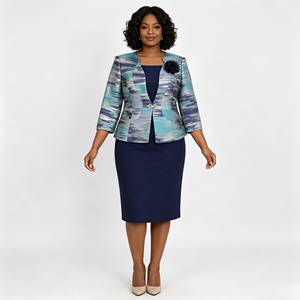 Ensemble de Robes de Cérémonie pour Femmes, Mode Printemps, Grande Taille, Costume pour Femme, Turquie, Tenues Occasionnelles pour la Mère de la Mariée - Product Image 1