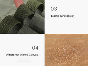 Mydays Outdoor contient 9 pots à condiments en verre, ensembles de combinaisons de barbecue, toile de <span class=keywords><strong>cire</strong></span>, bouteille d'assaisonnement, sacs de rangement pour pique-nique - Product Image 6