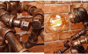 Lampe de table/bureau LED style <span class=keywords><strong>steampunk</strong></span> vintage en fonte, décorations, cadeaux d'anniversaire et du Nouvel An - Product Image 3
