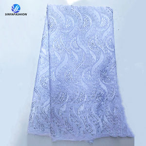 Sinya blanc or sénégal suisse Voile <span class=keywords><strong>dentelle</strong></span> en suisse Match Auto Aso Oke coton <span class=keywords><strong>dentelle</strong></span> tissu broderie <span class=keywords><strong>robe</strong></span> nigériane mode - Product Image 2