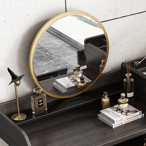 European Style Luxury Modern Storage <strong>Black</strong> Simple <strong>Vanity</strong> Mirror Set Dressing <strong>Table</strong> - Product Image 3